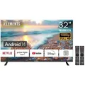 Produktbild: KB ELEMENTS 32 Zoll Smart Fernseher, LED TV, Android 14 (Flat, 32 Zoll / 81 cm, Full-HD, SMART TV) - Schwarz