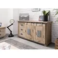 Produktbild: Sideboard Mango 150x45x80 whitewash lackiert RAILWAY #300