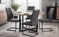 Produktbild: B&D home Freischwinger THEO (4er Set), Esszimmerstuhl, kippsicher, gepolstert, pulverbeschichtet