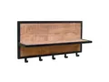 Produktbild: Natur24 Garderobenleiste Garderobe Brix 70x30x15 cm Mangoholz Stahl Schwarz Natur
