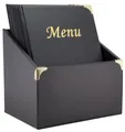 Produktbild: 10 Securit Speisekarten-Mappe BASIC, DIN A4, 10er Box, schwarz