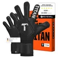 Produktbild: T1TAN Legend Black-Out Torwarthandschuhe, Für Kinder & Erwachsene, Profi Handschuhe, 4mm Gecko Grip Haftschaum Made in Germany -Gr. 6