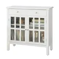 Produktbild: SoBuy FSB23-W Küchenschrank mit Schublade und 2 Türen Kommode Sideboard mit verstellbare Regalebene Flurschrank Beistellschrank weiß BHT ca.: 80x80x34cm