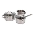 Produktbild: WMF Provence Plus Topf-Set Bratentopf (2,5l), Fleischtöpfe(1,9l), (3,3l), (5,7l), Stielkasserolle (1,7l) silber 3201113676