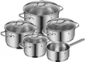 Produktbild: WMF Topf-Set Provence Plus Topf Set, 5-teilig, Cromargan® Edelstahl rostfrei 18/10 (mit Glasdeckel, mit Glasdeckel), hitzebeständig und backofengeeignet bis 250°C