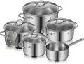 Produktbild: WMF Provence Plus Topfset Induktion 5 tlg Cromargan Edelstahl mit Glasdeckel