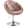 Produktbild: SVITA HAVANNA Sessel Lounge Clubsessel Drehsessel Samt Retro Champagner Rose