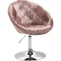 Produktbild: Havanna Sessel Lounge Clubsessel Drehsessel Samt Retro champagner rose - Svita
