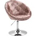 Produktbild: Havanna Sessel Lounge Clubsessel Drehsessel Samt Retro Champagner Rose - Svita