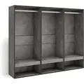 Produktbild: Offener Kleiderschrank, Kleidung, Schuhe, 180x145x35 Cm, Für Schlafzimmer, Zimmer, Garderobenschrank, Moderner Stil, Zementgrau - Skraut Home