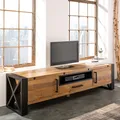 Produktbild: riess-ambiente Massives TV-Lowboard THOR 200cm recyceltes Pinienholz im Industrial Design TV-Schrank Lowboard