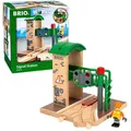 Produktbild: BRIO Spielzeugeisenbahn-Zubehör World 33674, Signal Station, mit Figur, Holz/Kunststoff