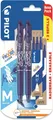 Produktbild: Pilot Frixion Clicker - Blau Gel Tinte Medium 0.7mm Spitze - Blister Of 2+6