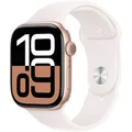 Produktbild: Apple Watch Series 10 42 mm Aluminium (GPS+Cellular) Sportarmband S/M blassrosa, roségold