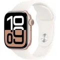 Produktbild: Apple Watch Series 10 GPS + Cellular 42 mm Aluminiumgehäuse Sport Band Blassrosa S/M