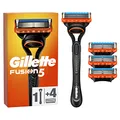 Produktbild: Gillette Fusion5 Rasierer für Männer, 1 Gillette Rasierer, 4 Ersatzklingen