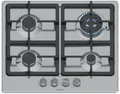 Produktbild: Bosch Gaskochfeld 60 cm Wok Brenner Zündsicherung Edelstahl rahmenlos PGH6B5K90
