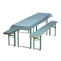 Produktbild: NYVI Bierbankauflagen Set NYVIGala 3 teilig - Auflagen für Bierzeltgarnitur - Tischdecke für Biertisch & Sitzpolster für Bierbänke Größe:130x70 cm;Farbe:Grün Kariert