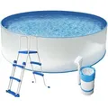 Produktbild: Stahlwandpool New Splasher Secure ø 350 x 90 cm Set - Steinbach