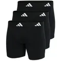Produktbild: adidas Sportswear Langer Boxer Active Flex Cotton (3er Pack) elastisch, Logo-Bund, sportlicher Look, ohne Eingriff schwarz XXL