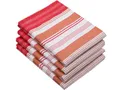 Produktbild: ZOLLNER 4er Set Geschirrtücher, ca. 50x70 cm, Baumwolle, rot gestreift