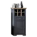 Produktbild: Stella Trading JASMIN Stauraumelement in Artisan Eiche Optik, Graphit - Wohnzimmerschrank mit viel Stauraum im Landhausstil - 66 x 136 x 42 cm (B/H/T)