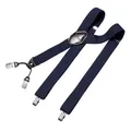 Produktbild: Hosenträger Herren extra stark navy-blau 35 cm Hosenträger Herren breit mit b...