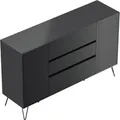 Produktbild: Posseik Sideboard Industrial O 3 Schubladen 2 Türen 155 cm Grafit