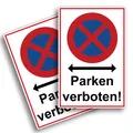 Produktbild: 2 Stück XXL Absolutes halteverbot Schild 30 x 40 cm parken verboten aus stabi...