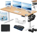 Produktbild: KESSER® Höhenverstellbarer Schreibtisch elektrisch 140cm x 70cm | Ergonomisch Steh-Sitz Schreibtisch | 3-Funktions-Memory Steuerung | Inkl. 360° Rollen & USB-Ladeanschluss Computertisch für Homeoffice