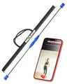 Produktbild: NEOLYMP Schwingstab Fitness - Verstellbare Gewichte für Schwingenschlag - Gymnastikstab - Ergonomischer Griff mit Anti-Rutsch-Struktur - Gymstick (Schwingstab blau, Schwingstab 160cm)