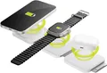 Produktbild: 3 in 1 faltbares Qi Wireless Ladegerät iPhone Watch AirPods Reise Case Faltbar