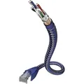 Produktbild: Inakustik 004803005 RJ45 Netzwerkkabel, Patchkabel CAT 6 SF/UTP 0.50 m Silber-Blau mit Rastnasenschutz 1 St.