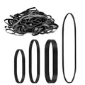 Produktbild: 120 Stück Gummibänder Schwarz,große Gummibänder,Elastische Robuste Gummiband,Schwarz Gummibänder,Gummibändern,Gummiringe Breit,Wiederverwendbar,Haushaltsgummis Breit, Für Zuhause Schule Büro(4 Größen)