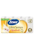 Produktbild: Zewa Deluxe Mandelmilch Toilettenpapier, verwöhnendes WC-Papier 4-lagig mit mildem Mandelduft, 1 x Vorratspack mit 16 Rollen