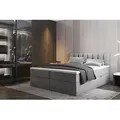 Produktbild: Palermo Boxspringbett 160x200 Mit Bettkästen H3 Matratze Grau - Trada