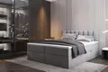 Produktbild: TRADA Boxspringbett mit Bettkästen und Bonell Matratze H3 - Elegant Bett Palermo mit Matratze und Topper - Grau - 160 x 200 cm