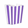 Produktbild: Popcornbecher zum Befüllen Streifen lila 5 Stk Hochzeit Gastgeschenk DIY