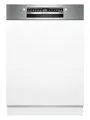 Produktbild: Bosch SMI4HTS14E, Serie 4 Smarter teilintegrierter Geschirrspüler, 60 cm, VarioFlex Körben, 3-fach Rackmatik, Smart Start, Eco 50°C & Intensiv 70°C für geprüfte Hygiene, AquaStop, gebürsteter Stahl