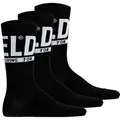Produktbild: DIESEL Unisex Socken, 3er Pack - SKM-RAY Threepack, Rippbündchen, Logo, uni Schwarz 43-46