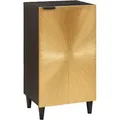 Produktbild: Sideboard Schwarz und Gold 40 x 33 x 75 cm massives Mangoholz vidaXL
