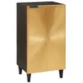 Produktbild: vidaXL Sideboard Schwarz und Gold 40 x 33 x 75 cm massives Mangoholz