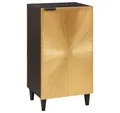 Produktbild: vidaXL Media-Regal Sideboard Schwarz und Gold 40 x 33 x 75 cm massives holz, 1-tlg.