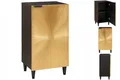 Produktbild: Sideboard Schwarz Und Gold 40 X 33 X 75 Cm Massives Mangoholz
