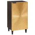Produktbild: Sideboard Schwarz und Gold 40 x 33 x 75 cm massives Mangoholz