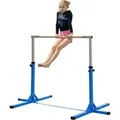 Produktbild: HOMCOM Gymnastik Turnreck Reckstange 13 Stufen höhenverstellbar Blau - Blau