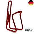 Produktbild: Getränkehalter Fahrrad Rot Eloxiert aus Aluminium Extra Verstärkt für Rennrad MT
