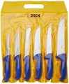 Produktbild: F. DICK Messer Set ErgoGrip 6-teilig (Blockmesser 18, 23 cm, Stechmesser 15, Sortiermesser 18 cm, Ausbeinmesser 13 cm, HRC 56°), Edelstahl, Blau, 36.4 cm