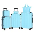 Produktbild: VALLSERO Trolleyset LG2 Hartschalen-Koffer set (S,M,L,XL) Rollkoffer, Reisekoffer, (Hartschalen Trolley 6-teiliges-set), Handgepäck 4 Rollen, ABS-Material, TSA Zollschloss, 6-teiliges Set