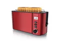 Produktbild: Arendo Toaster Edelstahl, Langschlitz, Display mit Restzeitanzeige, Krümelschublade, 2 lange Schlitze, für 4 Scheiben, 1500 W, Defrost Funktion, Wärmeisolierendes Gehäuse, mit Brötchenaufsatz